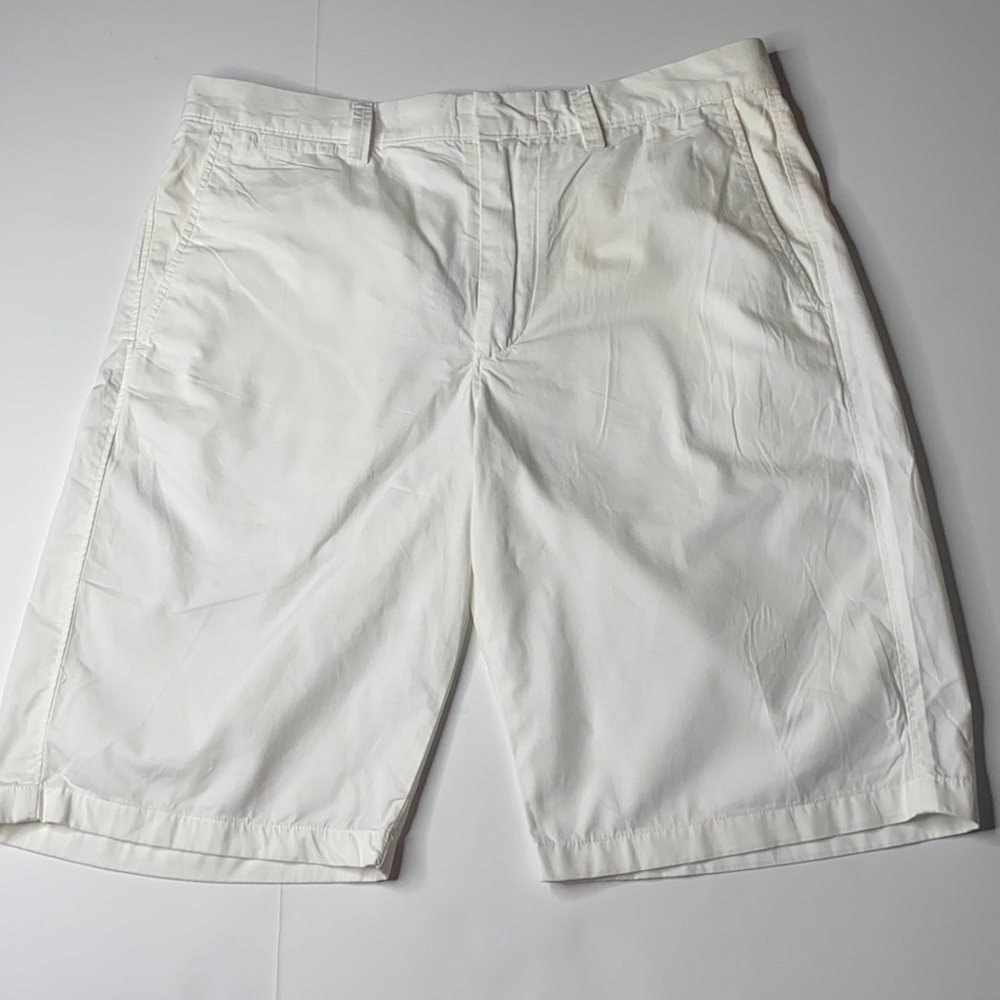 J Crew Club, 32”W, 10.5L White Shorts